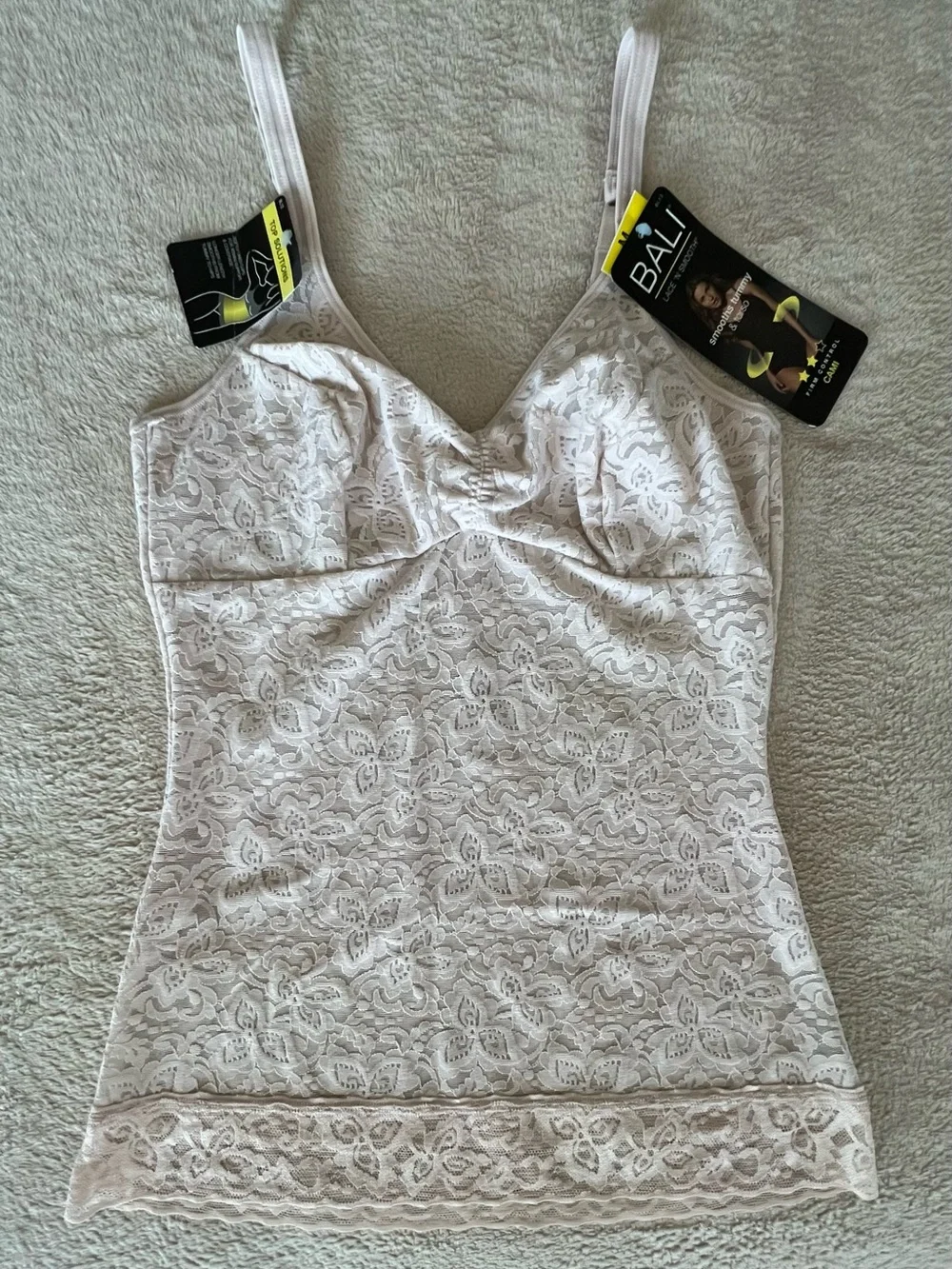 NWT Bali Lace Cami Shapewear in Nude - Picture 2 of 7